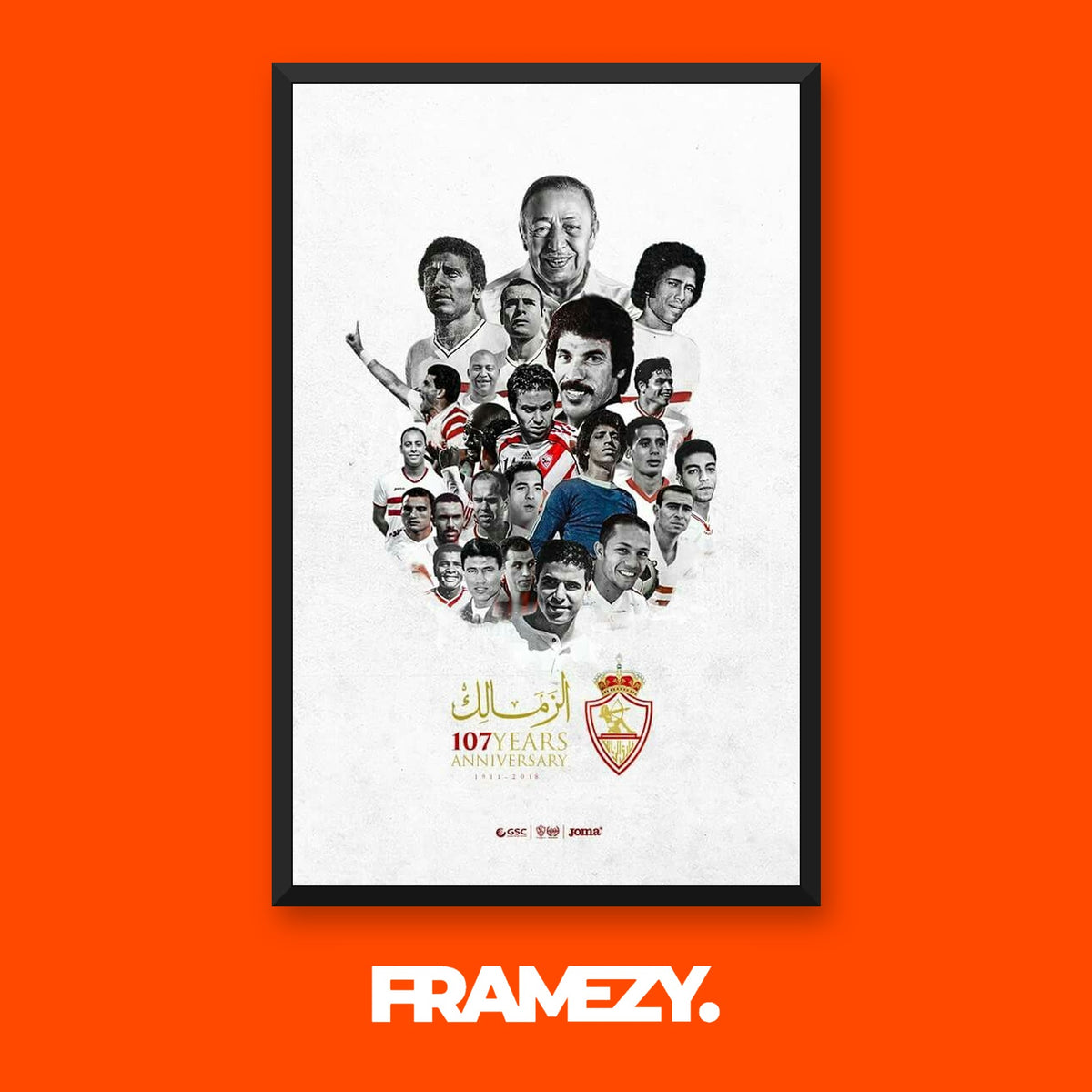 Zamalek 107 Years framed print
